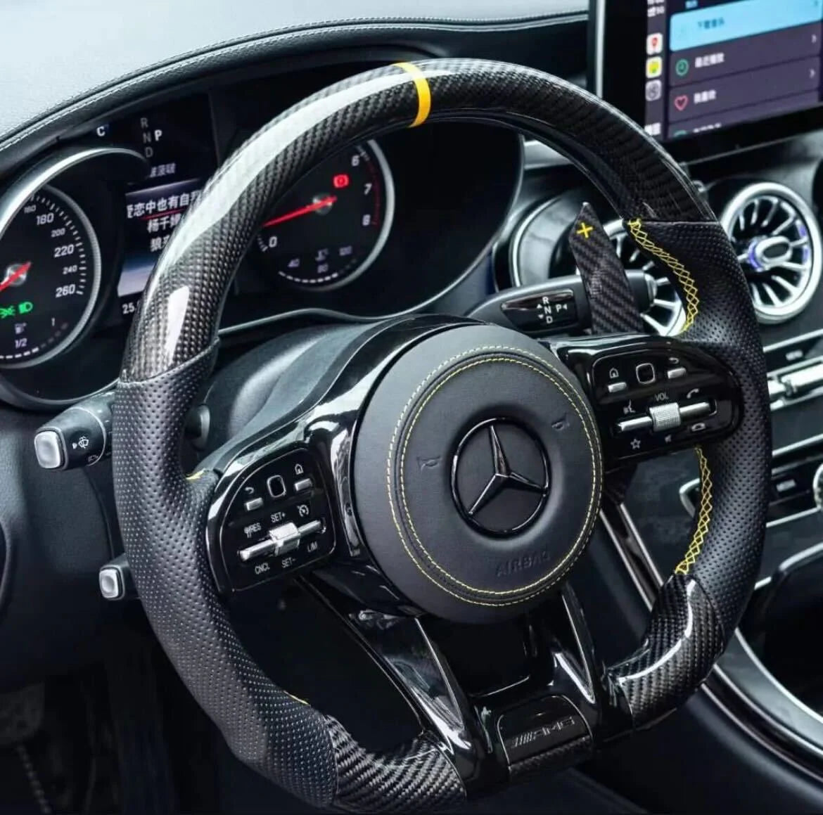 Mercedes - Carbon Fiber Steering Wheel (Custom)